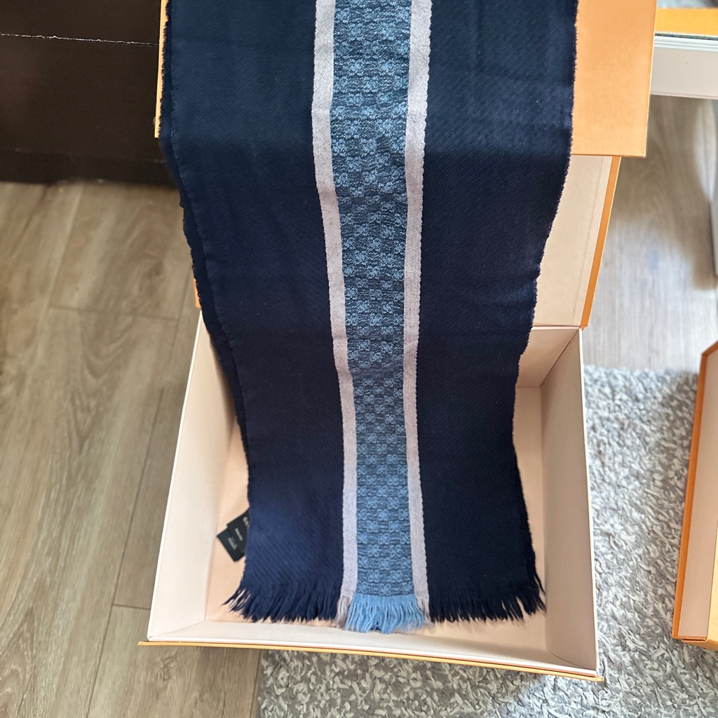 Gucci Black And Blue Men's Scarf
